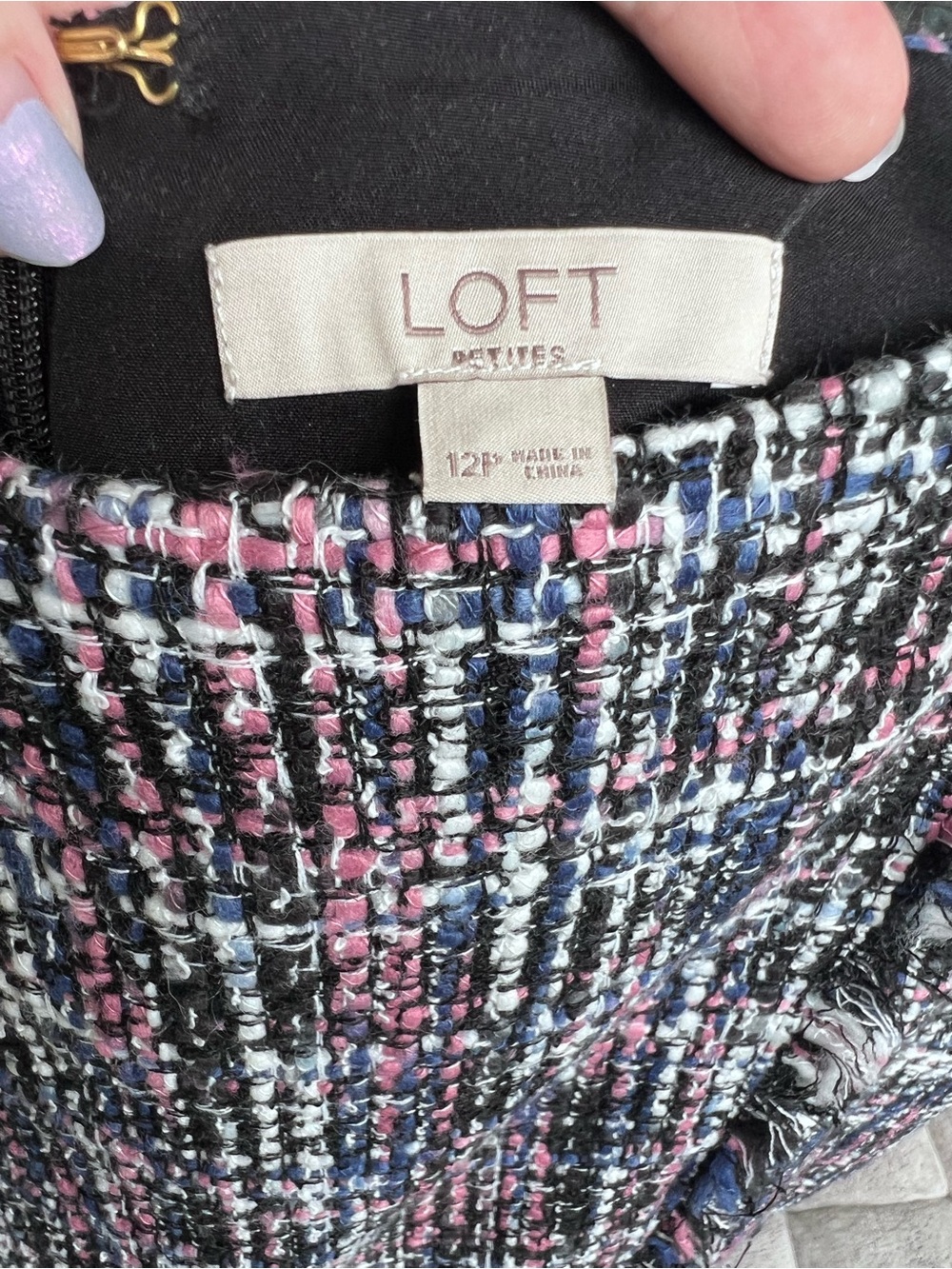 LOFT 12P Tweed Mini Skirt - 12 Petite